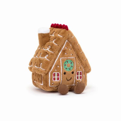 Jellycat Gingerbread House USA | 52369NTUK